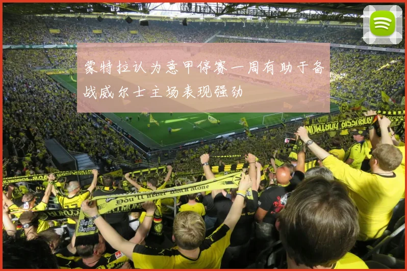 蒙特拉认为意甲停赛一周有助于备战威尔士主场表现强劲